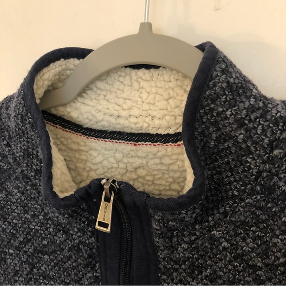 Orvis Brighton Sherpa Lined quarter 1/4 Zip Pullover roomy medium jacket - Picture 9 of 9